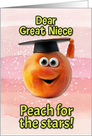 Great Niece Congratulations Graduation Peach card