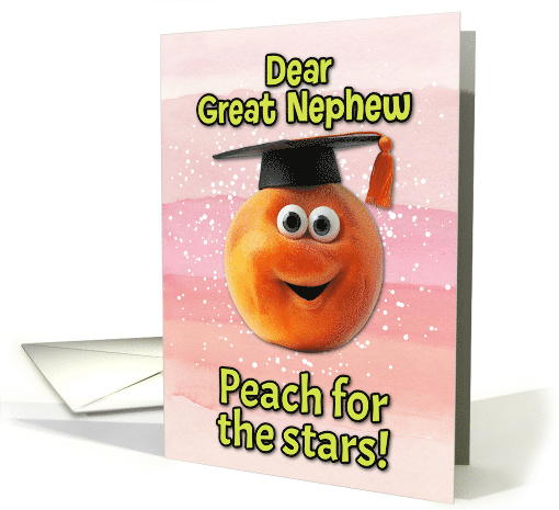Great Nephew Congratulations Graduation Peach card (1835214)
