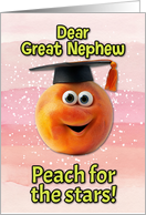 Great Nephew Congratulations Graduation Peach card