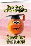 Great Granddaughter Congratulations Graduation Peach card