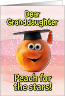 Granddaughter Congratulations Graduation Peach card