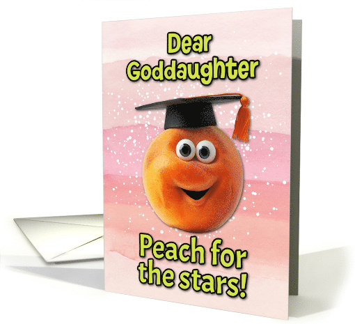 Goddaughter Congratulations Graduation Peach card (1835232)
