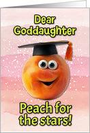 Goddaughter Congratulations Graduation Peach card