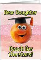 Daughter Congratulations Graduation Peach card