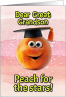 Great Grandson Congratulations Graduation Peach card
