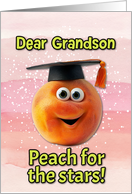 Grandson Congratulations Graduation Peach card