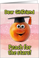 Girlfriend Congratulations Graduation Peach card
