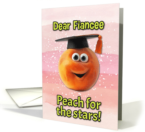 Fiancee Congratulations Graduation Peach card (1835258)