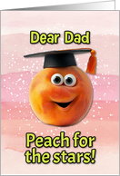 Dad Congratulations Graduation Peach card