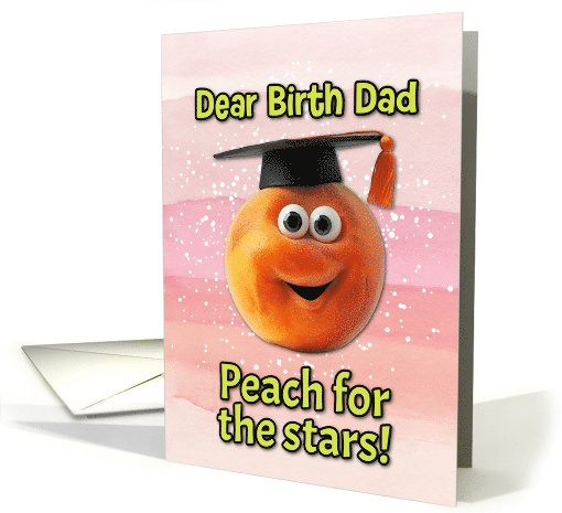 Birth Dad Congratulations Graduation Peach card (1835266)