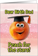 Birth Dad Congratulations Graduation Peach card