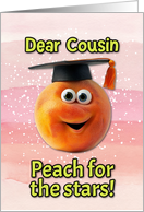 Cousin Congratulations Graduation Peach card