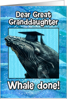 Great Granddaughter Congratulations Graduation Whale card