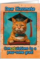 Classmate Congratulations Graduation Ginger Cat card