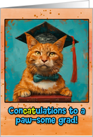 Congratulations Graduation Ginger Cat card