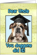 Uncle Congratulations Graduation English Bulldog card