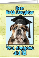 Birth Daughter Congratulations Graduation English Bulldog card
