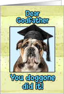 Godfather Congratulations Graduation English Bulldog card