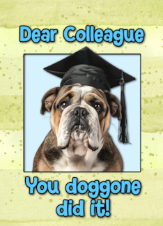 Colleague Congratulations Graduation English Bulldog
