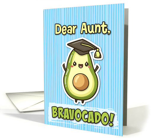 Aunt Congratulations Graduation Kawaii Avocado card (1836160)