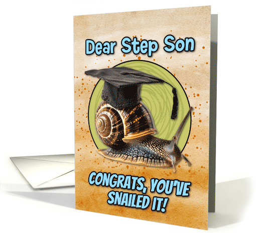 Step Son Congratulations Graduation Snail card (1836164)