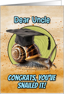 Uncle Congratulations Graduation Snail card