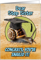 Step Sister Congratulations Graduation Snail card