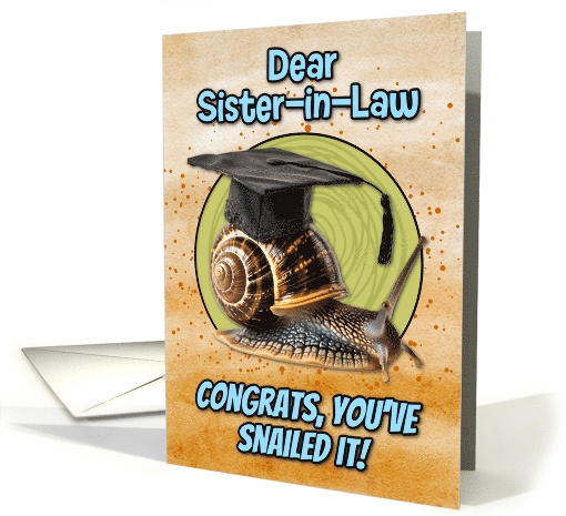 Sister in Law Congratulations Graduation Snail card (1836182)