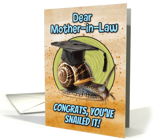 Mother in Law Congratulations Graduation Snail card (1836184)