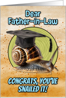 Father in Law Congratulations Graduation Snail card