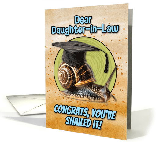 Daughter in Law Congratulations Graduation Snail card (1836188)