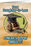 Daughter in Law Congratulations Graduation Snail card
