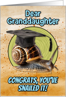 Granddaughter Congratulations Graduation Snail card