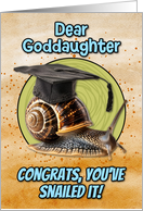 Goddaughter Congratulations Graduation Snail card