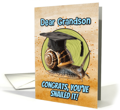Grandson Congratulations Graduation Snail card (1836224)