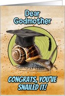 Godmother Congratulations Graduation Snail card
