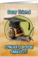 Friend Congratulations Graduation Snail card