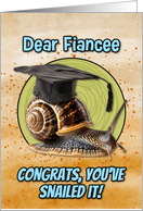 Fiancee Congratulations Graduation Snail card