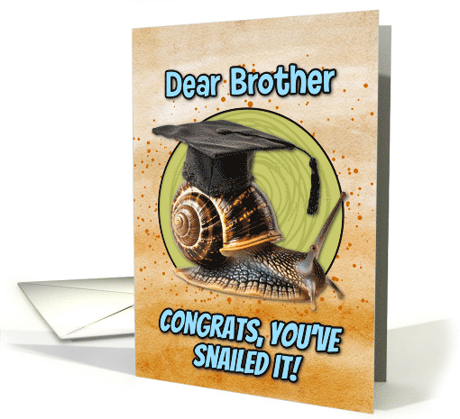 Brother Congratulations Graduation Snail card (1836250)