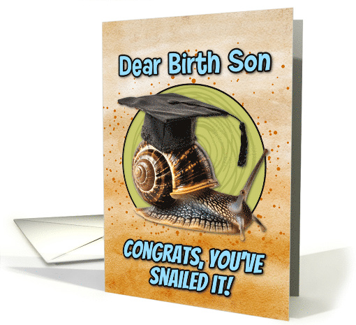 Birth Son Congratulations Graduation Snail card (1836254)