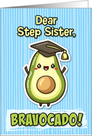 Step Sister Congratulations Graduation Kawaii Avocado card