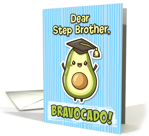 Step Brother Congratulations Graduation Kawaii Avocado card (1836356)