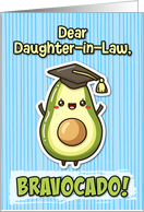 Daughter in Law Congratulations Graduation Kawaii Avocado card