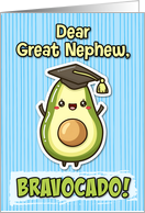 Great Nephew Congratulations Graduation Kawaii Avocado card