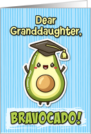 Granddaughter Congratulations Graduation Kawaii Avocado card