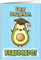 Daughter Congratulations Graduation Kawaii Avocado card