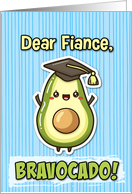 Fiance Congratulations Graduation Kawaii Avocado card