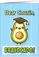Cousin Congratulations Graduation Kawaii Avocado card