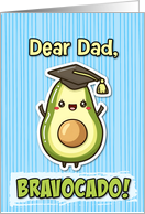 Dad Congratulations Graduation Kawaii Avocado card