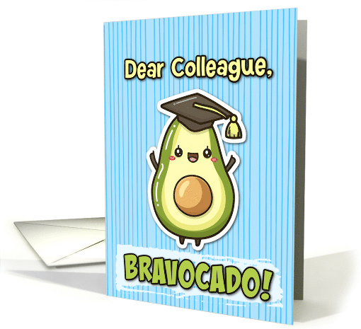Colleague Congratulations Graduation Kawaii Avocado card (1836428)